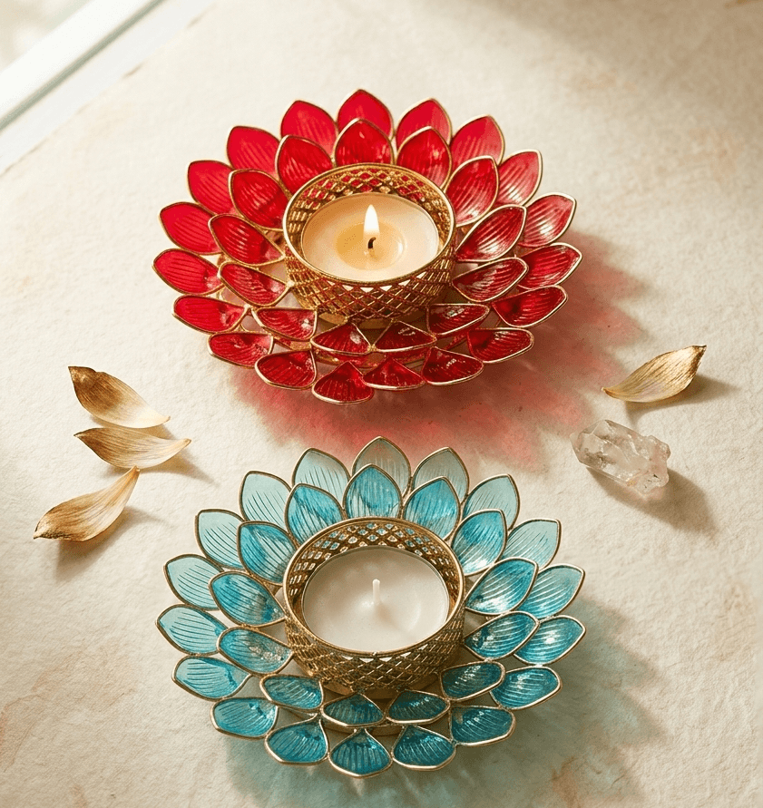 Resin Petal Tlight Holders